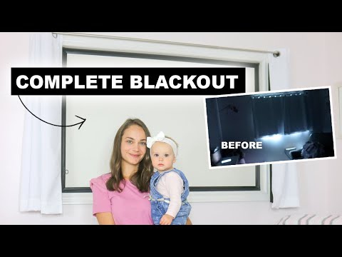 Part of a video titled How to Make Your Room COMPLETE Blackout | Indow Window Insert