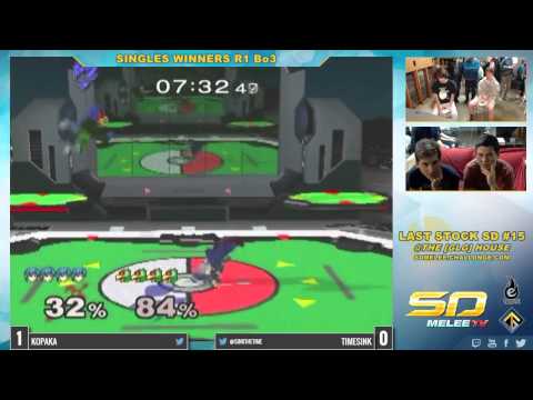 Last Stock SD #15 - Kopaka (Marth) vs Timesink (Falco) - SSBM Winners R2 - Melee