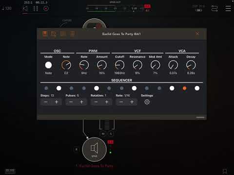 Euclid Goes to Party iOS Synth - Demo 1