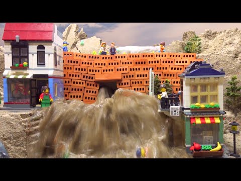 LEGO DAM BREACH VIDEOS - ALL BRIDGES COLLAPSE - LEGO CITY VS NATURAL DISASTERS