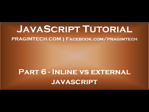 Inline vs external javascript
