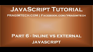 Inline vs external javascript