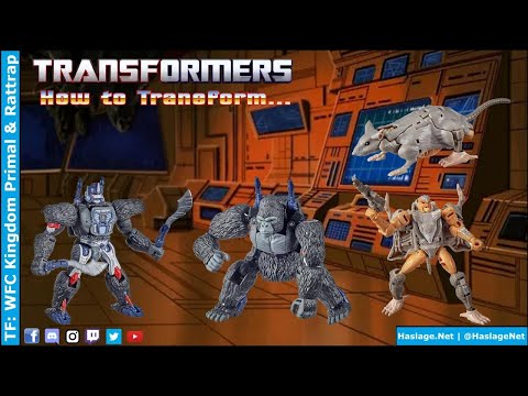 Transformers Kingdom Voyager Optimus Primal & Core Rattrap