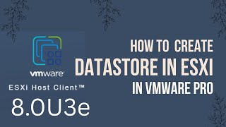 How to create Datastore in VMware ESXi 8.0U3e | VirtualTechBytes