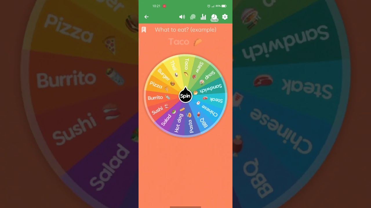 Spin The Wheel | Random Picker | What To Eat |  #shorts