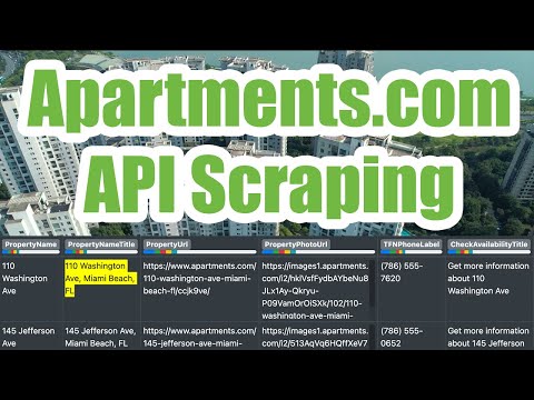 Video walkthrough of extracting Apartments.com data by replaying captured browser requests