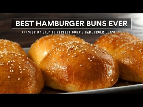 Most AMAZING HAMBURGER BUNS recipe ever | GugaFoods