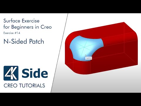 Basic 3D Surface Exercise for Beginners in Creo - Exercise #14 | N-Sided Patch