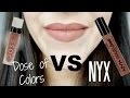 NYX Suede Lipstick VS Dose of Colors Matte ...