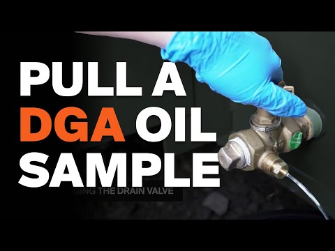 Part of a video titled How to pull a transformer DGA oil sample - YouTube