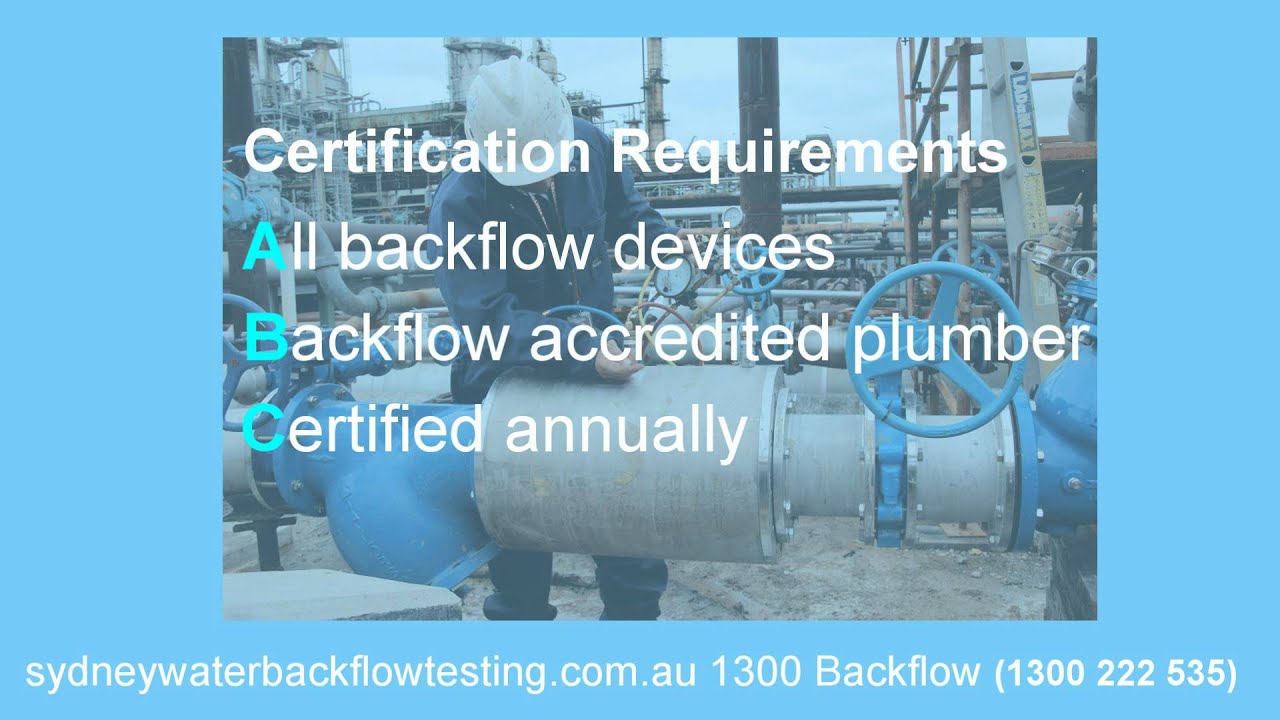 Sydney Water Backflow Testing