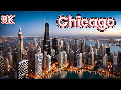 Chicago downtown -USA🇺🇸 - 8K Video ULTRA HD HDR 60FPS  by drone