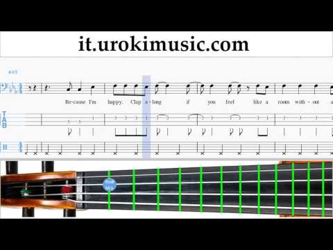 Lezioni di Violoncello Pharrell Williams - Happy Parte#2 Melodia Tutorial Spartito Imparare