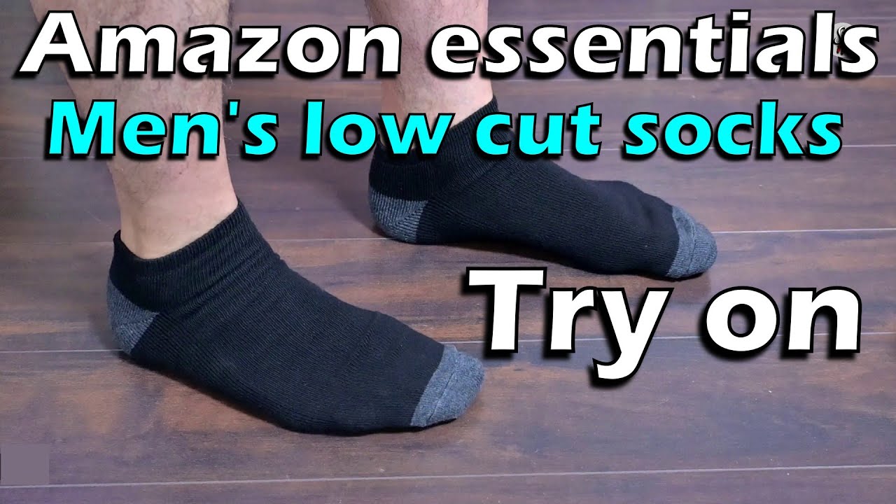 Amazon Essentials men's low cut socks try on and review