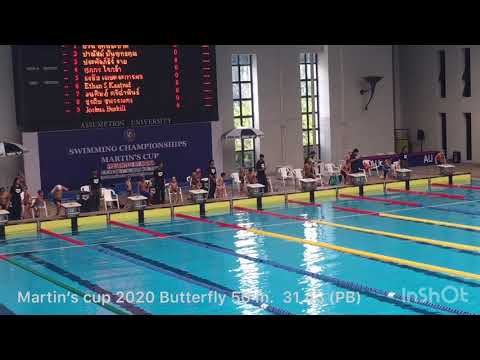 Butterfly 50 m. 11 years old   31.43 (PB)