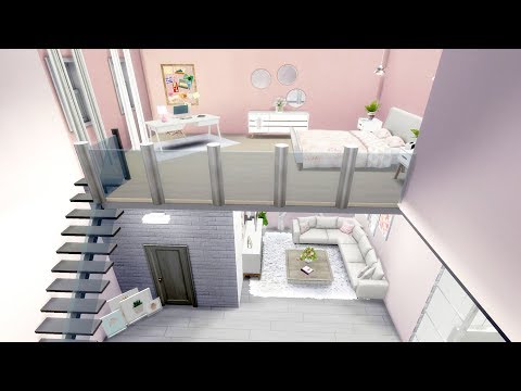 The Sims 4 - Girly Loft | Speed Build | Loft Building