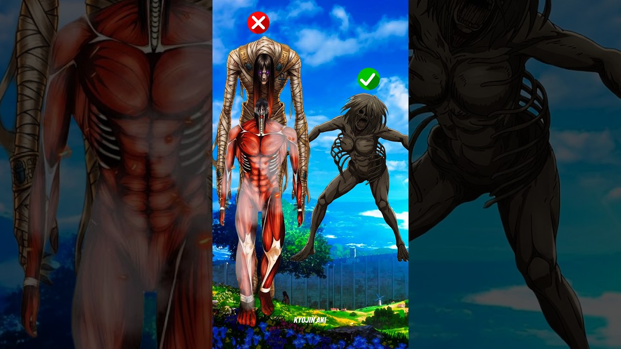 Chance of AOT Titans Defeating the mummy founding Titan & Eren colossal Titan #anime #shorts