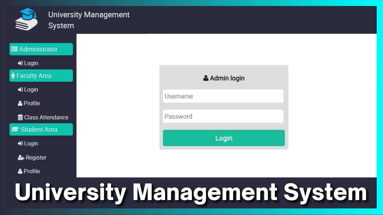 University Management System Using PHP MySQL (Free Source Code)