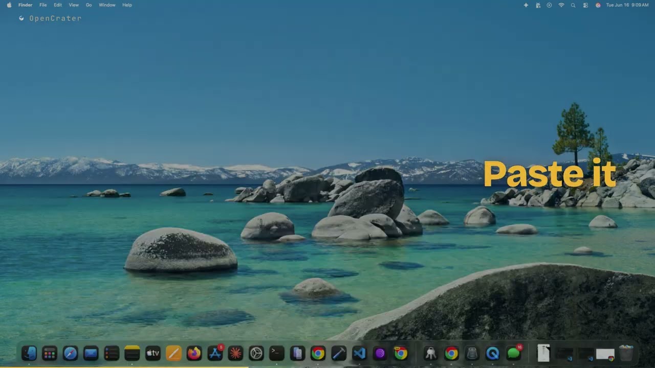 OpenCrater demo video