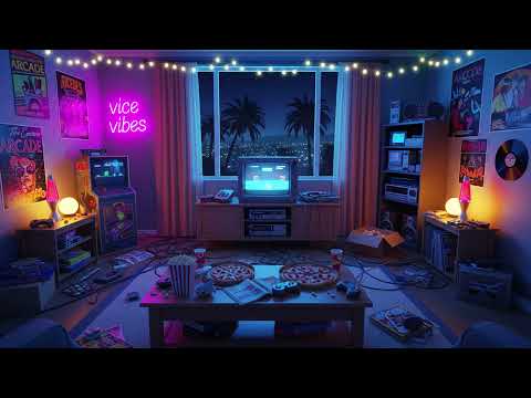 Cozy 1980s Room at Night — Retro Synth Chill | Vice Vibes [ Vaporwave & Dreamwave ]