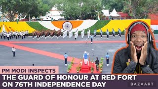 PM Modi inspects the Guard of Honour at Red Fort on 76th Independence Day (REACTION)