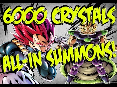 6000 CRYSTALS FOR SSJG VEGETA! LAST DAY ALL IN SUMMON! [Dragonball Legends]