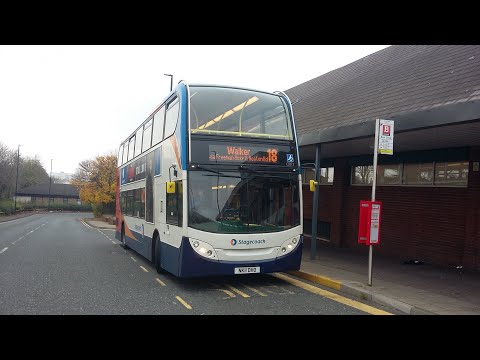 Stagecoach North East ADL Enviro 400H (12073 NK11 DHO) Service 18 to Four Lane Ends