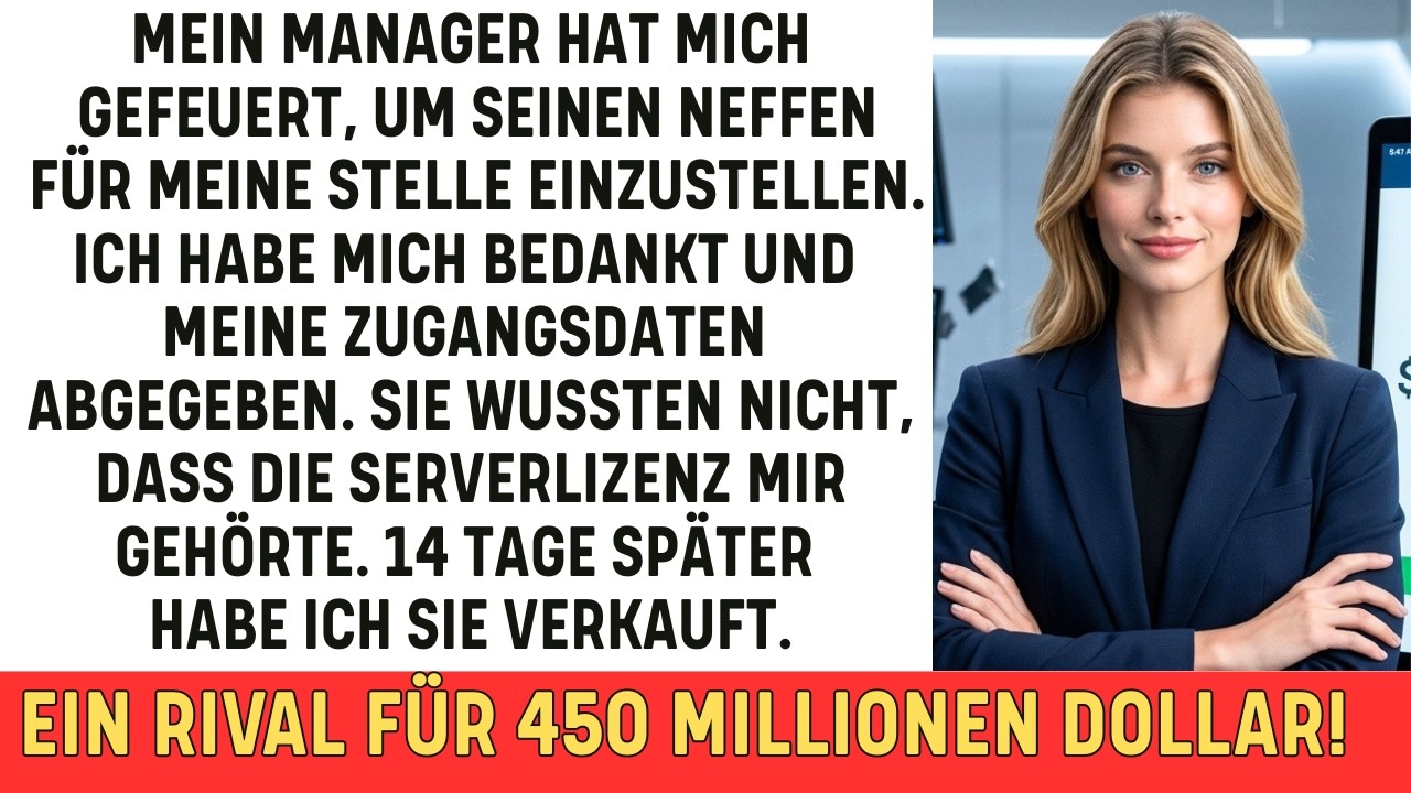 Mein Chef hat mich wegen seines Neffen gefeuert – also habe ich meine Serverlizenz für 450 Millio...