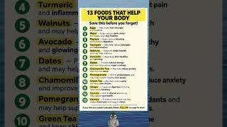 Download lagu 13 Foods That Help Your Body | Better Skin, Hair, Digestion & Brain Health 🥑 mp3