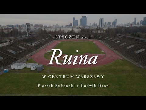 Ruiny stadiony Skry z drona