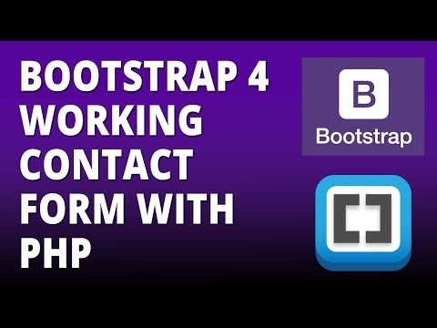 Bootstrap 4 Working contact form with php Bootstrap 4 and Brackets Text Editor 👍