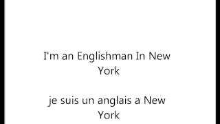 CRIS CAB-ENGLISHMAN IN NEW YORK-TRADUCTION LYRICS