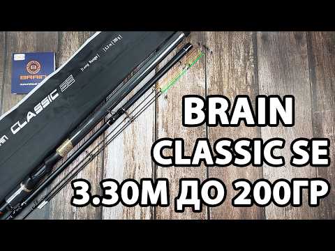 Фідер Brain Classic SE 3.30м / до 200гр — на великі дистанції і вагу + 3 вершинки в комплекті