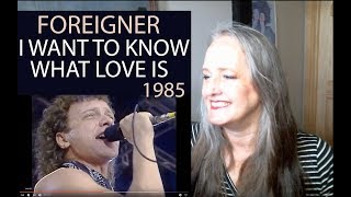 Voice Teacher Reaction to Foreigner I Want to Know What Love Is  - Farm Aid 1985