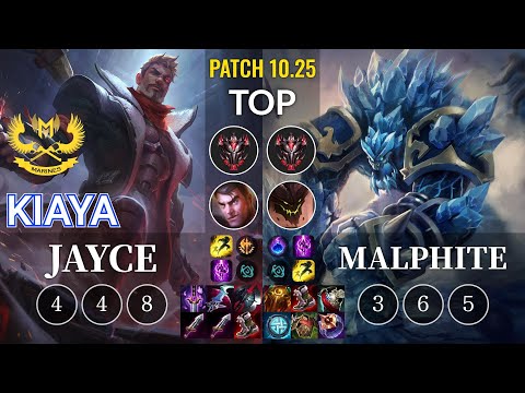 GAM Kiaya Jayce vs Malphite Top - KR Patch 10.25