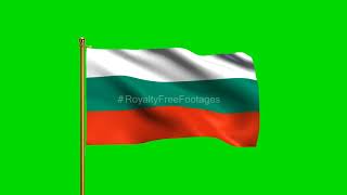 Bulgaria National Flag | World Countries Flag Series | Green Screen Flag | Royalty Free Footages