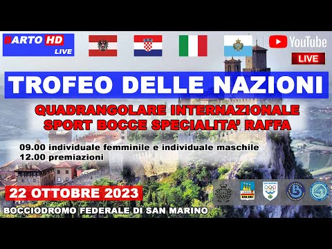 Trofeo delle Nazioni - Quadrangolare internazionale sport bocce raffa - 22 Ottobre 2023