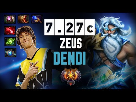 How to play Zeus in 7.27c Middle lane - Dendi Dota 2 Meta Replay