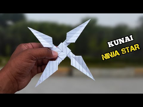 How To Make a Paper Kunai Ninja Star | Create Paper Kunai Shuriken | Origami Ninja Star