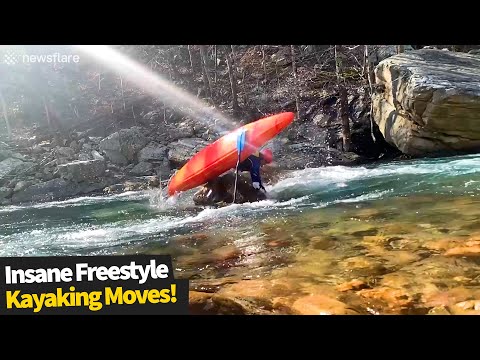 Professional kayaker shows off Insane freestyle moves | Free style kayaking 2020