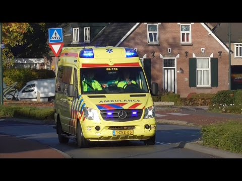 [Versneller] A1 Ambulance 08-118 met spoed naar een ongeval letsel in Beuningen