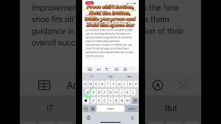 How to copy long text on your Apple iPhone by just using the space bar and the shift button.#iphone