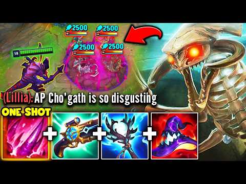 I DESTROYED A LEGIT BOOSTER WITH 1000 AP CHO'GATH (I RUINED HER WIN RATE)