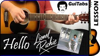 How to play HELLO ðbad - Lionel Richie / GUITAR Lesson ðbb¸ / GuiTabs NÂ°130