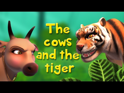 The Cows and the Tiger | Stories for Kids | Infobells