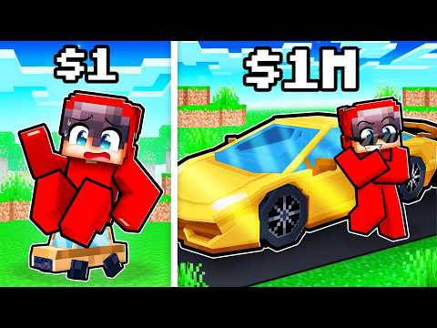 1 Dollar vs MILLION Dollar CAR in Minecraft!