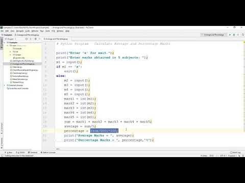 Python Program Calculate Average And Percentage