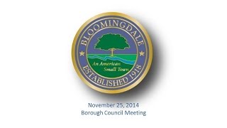 preview picture of video 'Bloomingdale Borough Council Meeting - March 24, 2015'