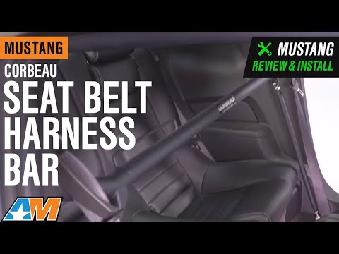 2005-2014 Mustang Coupe Corbeau Seat Belt Harness Bar Review & Install