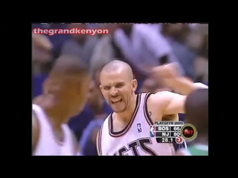 Jason Kidd end of 3rd quarter takeover vs. Celtics: personal 9-3 run on 4-4 FG (2003 playoffs)